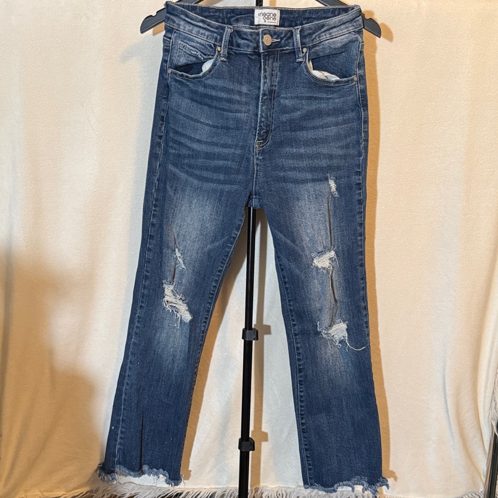 Insane Gene Women's Blue Straight Leg Jeans